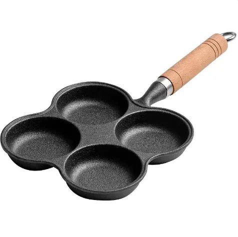 Cast Iron 4-Hole Omelette Pan