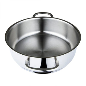 Serenk Modernist Stainless Steel Saute Pan, 24 cm