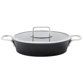 Serenk Excellence Granite Egg Pan with Glass Lid, 22 cm